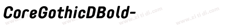 CoreGothicDBold字体转换