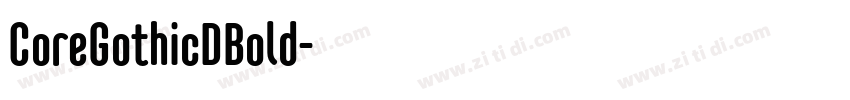 CoreGothicDBold字体转换