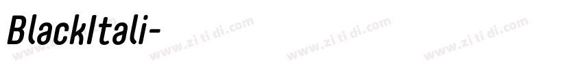 BlackItali字体转换