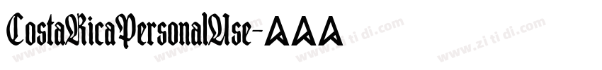 CostaRicaPersonalUse字体转换