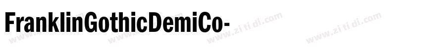 FranklinGothicDemiCo字体转换