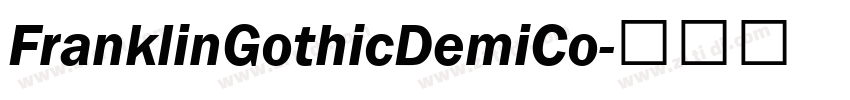 FranklinGothicDemiCo字体转换
