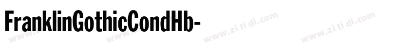 FranklinGothicCondHb字体转换