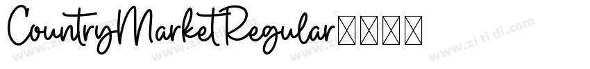 CountryMarketRegular字体转换