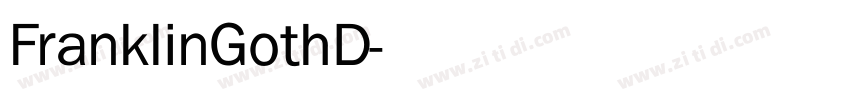 FranklinGothD字体转换