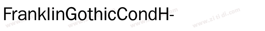 FranklinGothicCondH字体转换