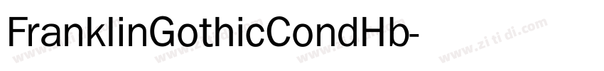 FranklinGothicCondHb字体转换