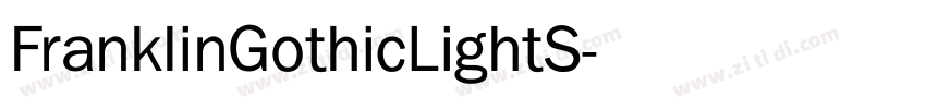 FranklinGothicLightS字体转换