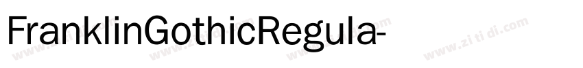 FranklinGothicRegula字体转换