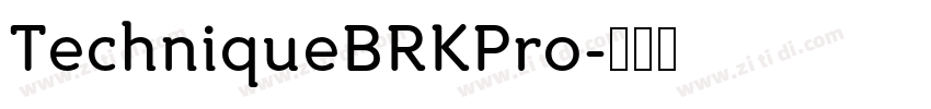 TechniqueBRKPro字体转换