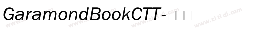 GaramondBookCTT字体转换