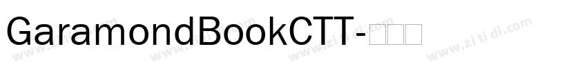GaramondBookCTT字体转换