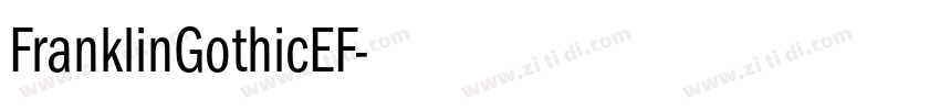 FranklinGothicEF字体转换