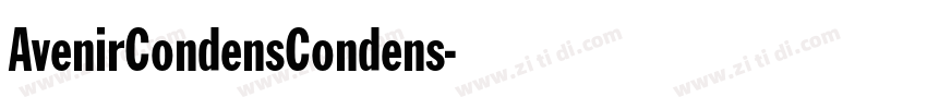 AvenirCondensCondens字体转换