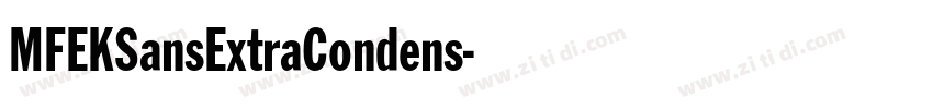 MFEKSansExtraCondens字体转换