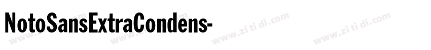 NotoSansExtraCondens字体转换
