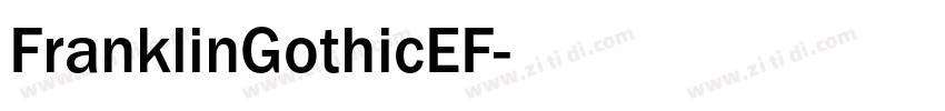 FranklinGothicEF字体转换