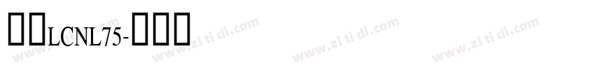 梦源LCNL75字体转换