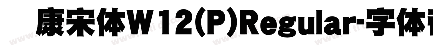 华康宋体W12(P)Regular字体转换