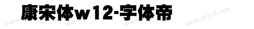 华康宋体w12字体转换