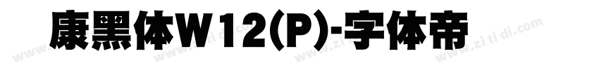 华康黑体W12(P)字体转换
