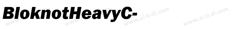 BloknotHeavyC字体转换