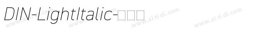 DIN-LightItalic字体转换