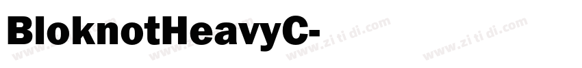 BloknotHeavyC字体转换