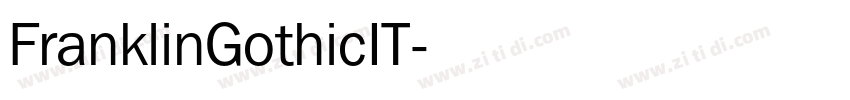 FranklinGothicIT字体转换
