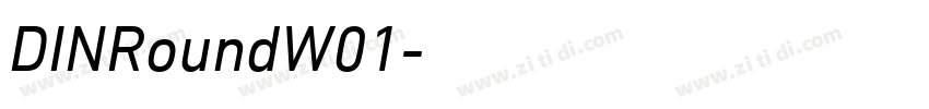 DINRoundW01字体转换