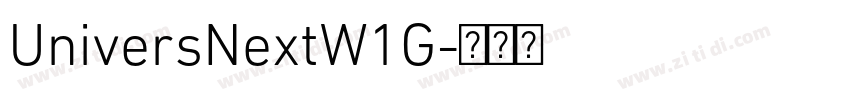 UniversNextW1G字体转换