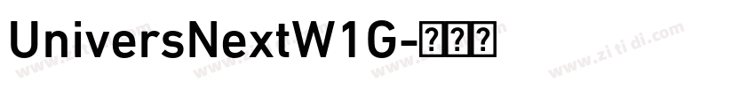 UniversNextW1G字体转换