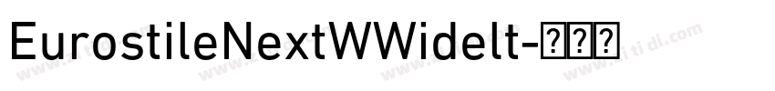 EurostileNextWWidelt字体转换