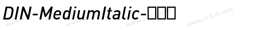 DIN-MediumItalic字体转换