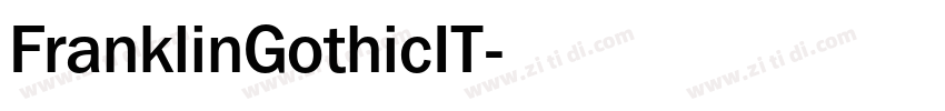 FranklinGothicIT字体转换