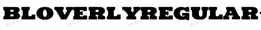 BLOVERLYRegular字体转换