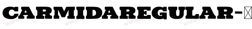 CarmidaRegular字体转换