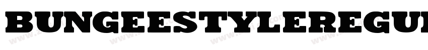 BungeestyleRegular字体转换