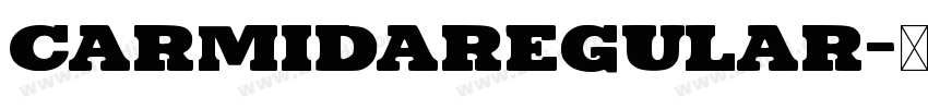 CarmidaRegular字体转换