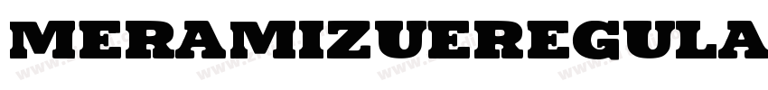 MeramizueRegular字体转换