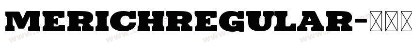 MerichRegular字体转换