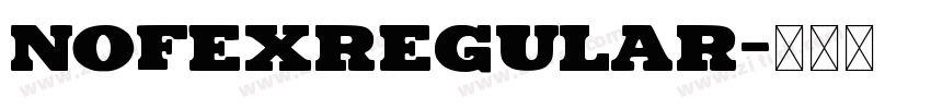 NofexRegular字体转换