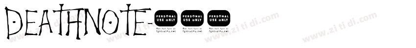 DEATHNOTE字体转换