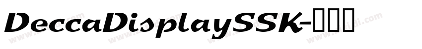 DeccaDisplaySSK字体转换
