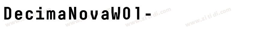 DecimaNovaW01字体转换