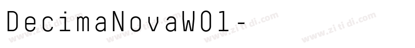 DecimaNovaW01字体转换