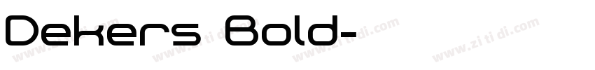 Dekers_Bold字体转换