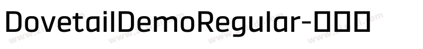 DovetailDemoRegular字体转换