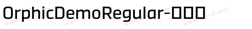OrphicDemoRegular字体转换