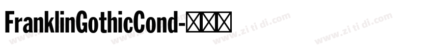 FranklinGothicCond字体转换